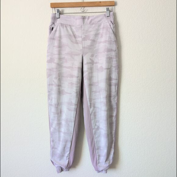 Athleta Brooklyn Ankle Pants Lined in Camo Lux Shasta Jogger Purple Size 6 - Picture 9 of 12